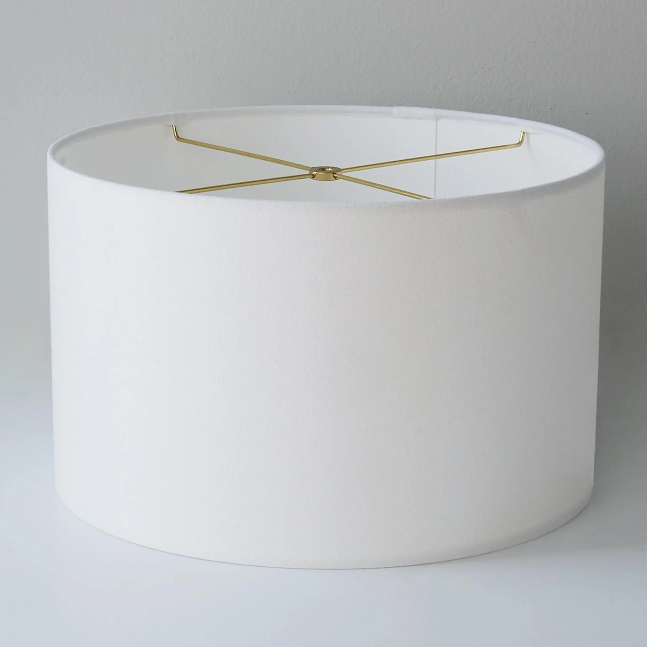 10" White Cotton Duck Lamp Shade