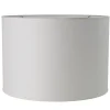 20" White Linen Drum Shade