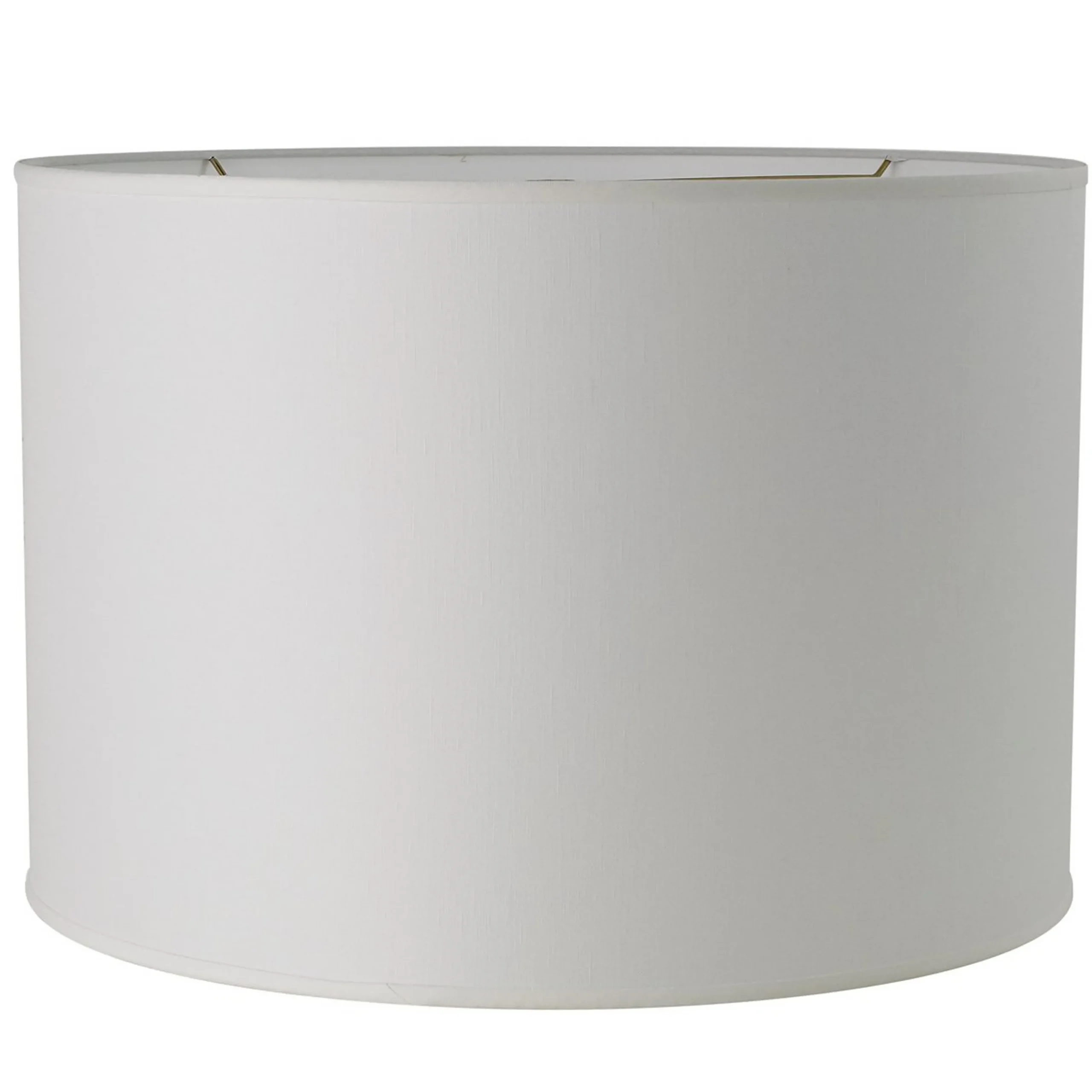 20" White Linen Drum Shade