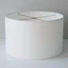 16" Wide White Cotton Duck Drum Shade