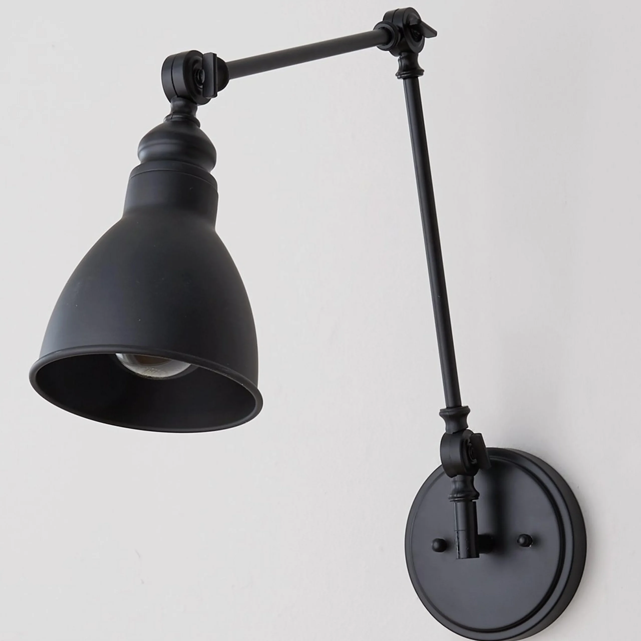 Adjustable Arm Swing Arm Sconce - 1 Light