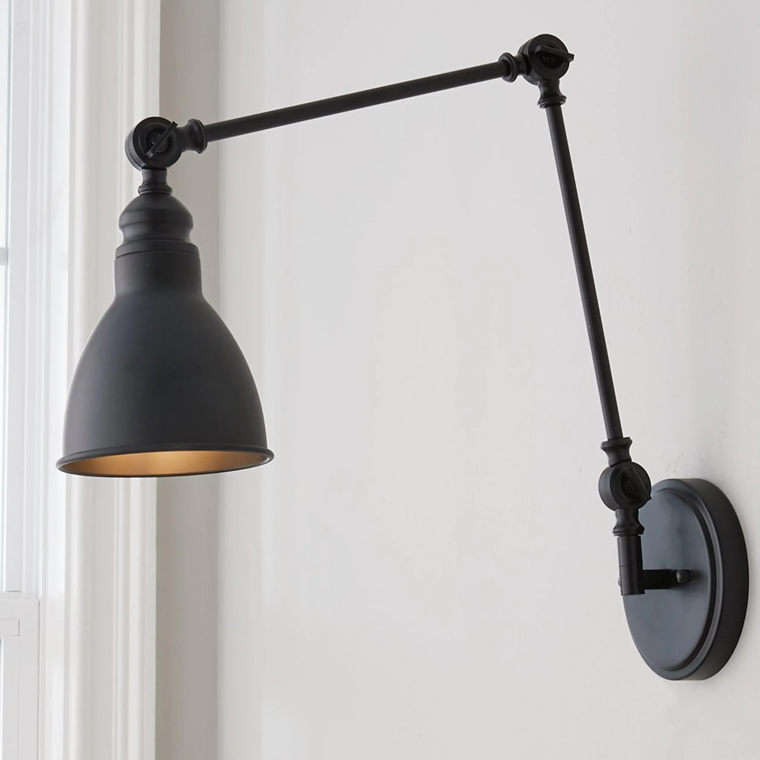Adjustable Arm Swing Arm Sconce - 1 Light