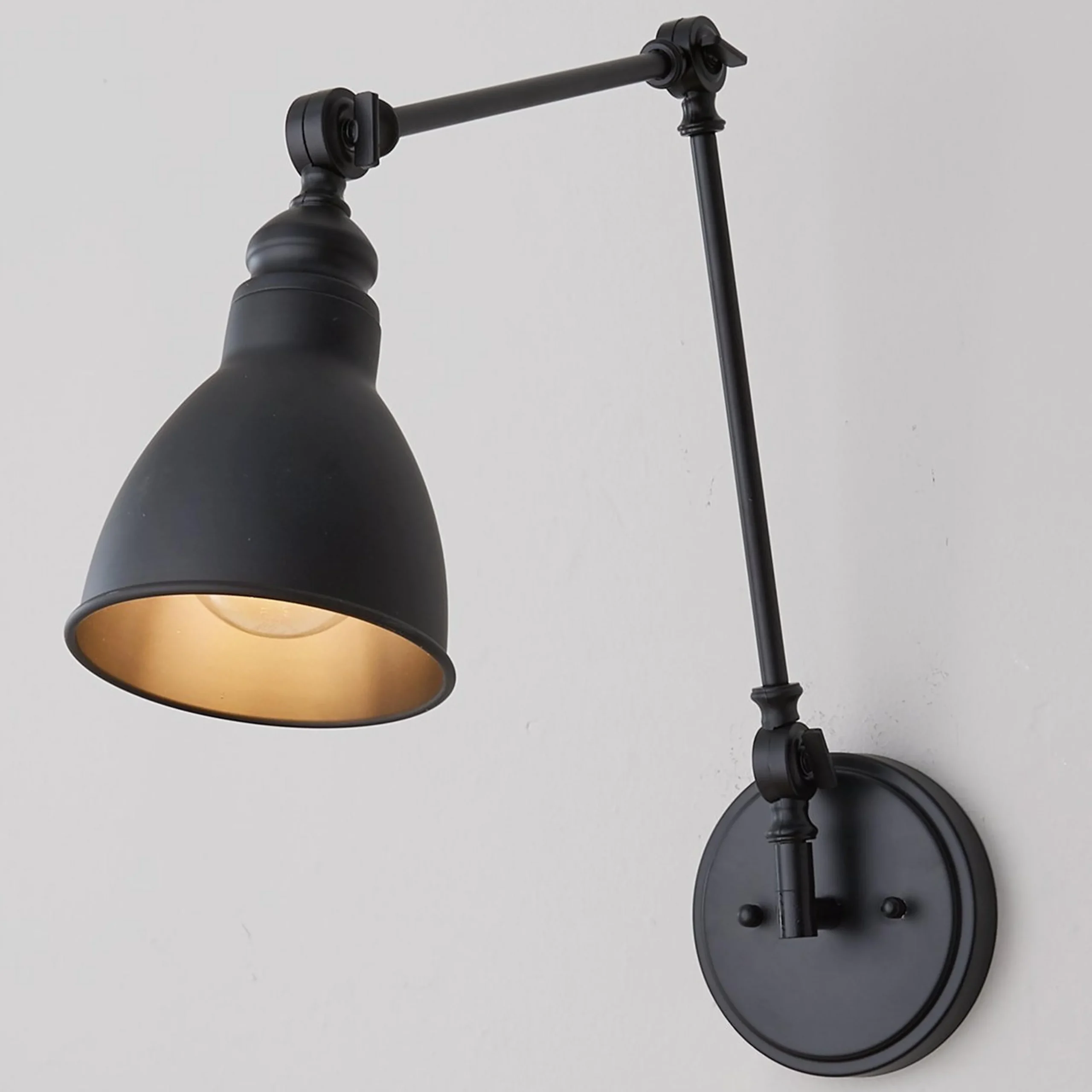 Adjustable Arm Swing Arm Sconce - 1 Light