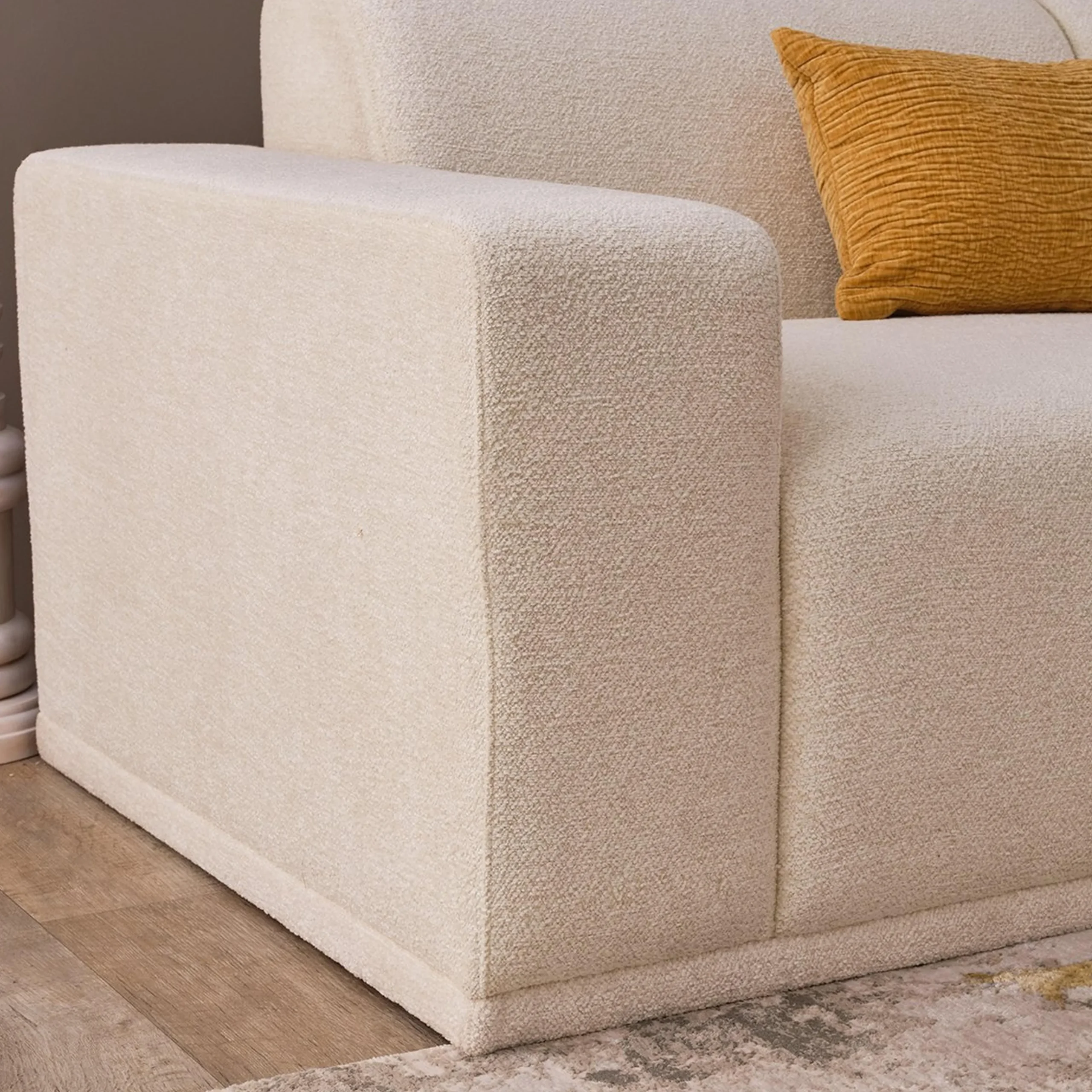 Adriano Left Sectional Sofa - Boucle