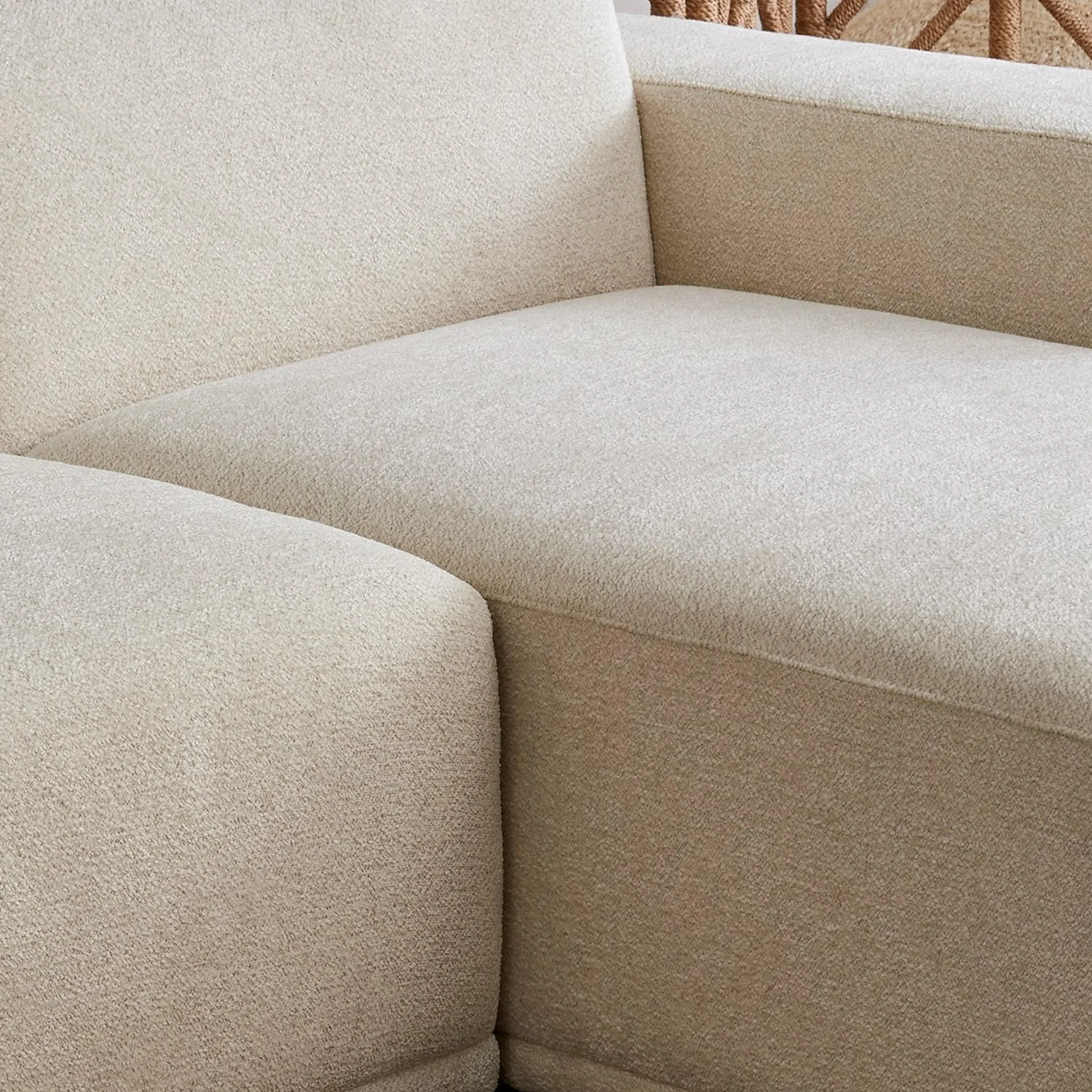 Adriano Right Sectional Sofa - Boucle