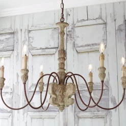 Aged Cottage Chic Chandelier