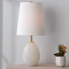Alabaster Egg Table Lamp