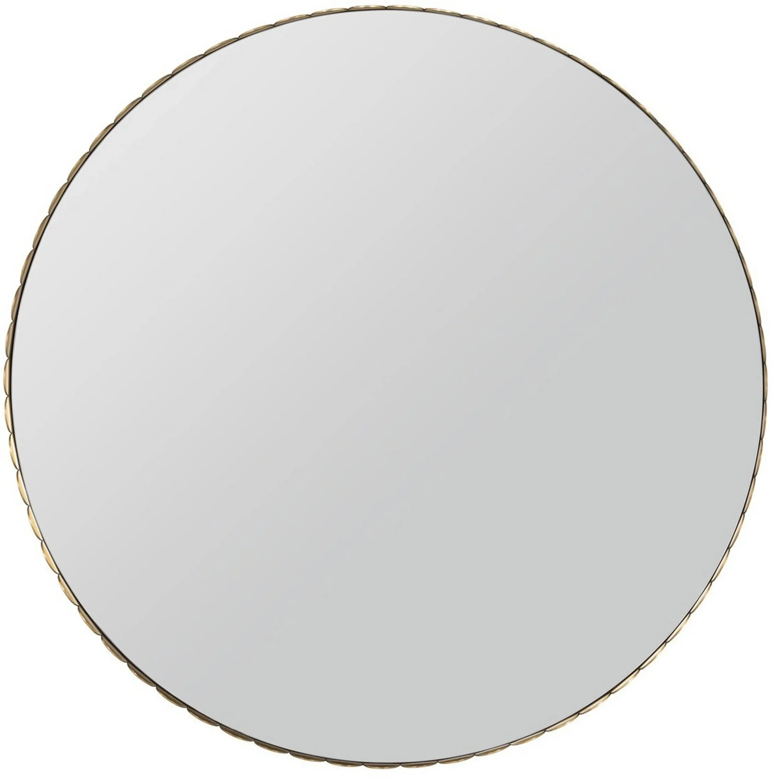 Alanis Scalloped Round Mirror
