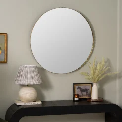Alanis Scalloped Round Mirror