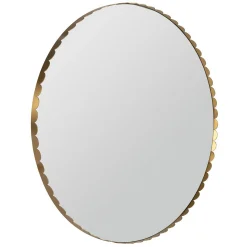 Alanis Scalloped Round Mirror