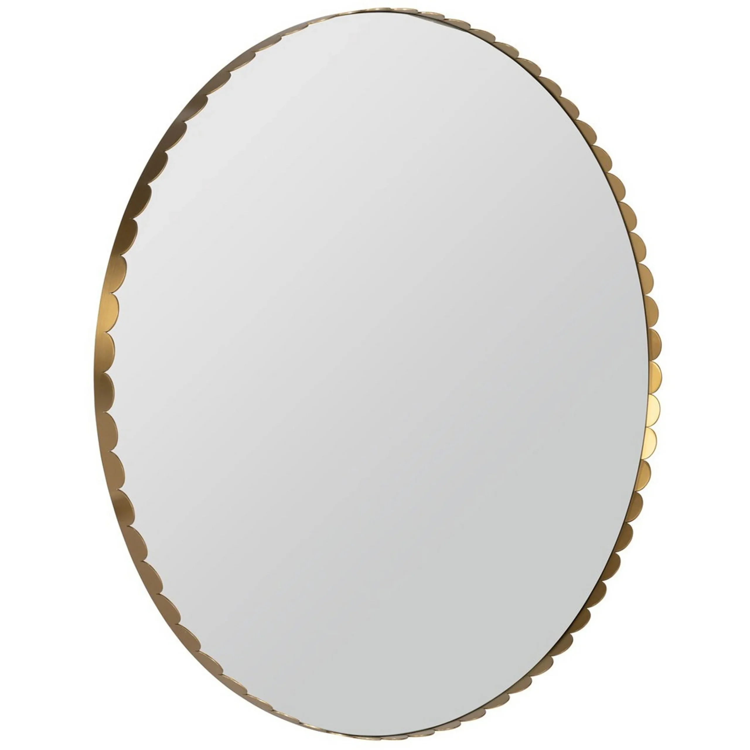 Alanis Scalloped Round Mirror