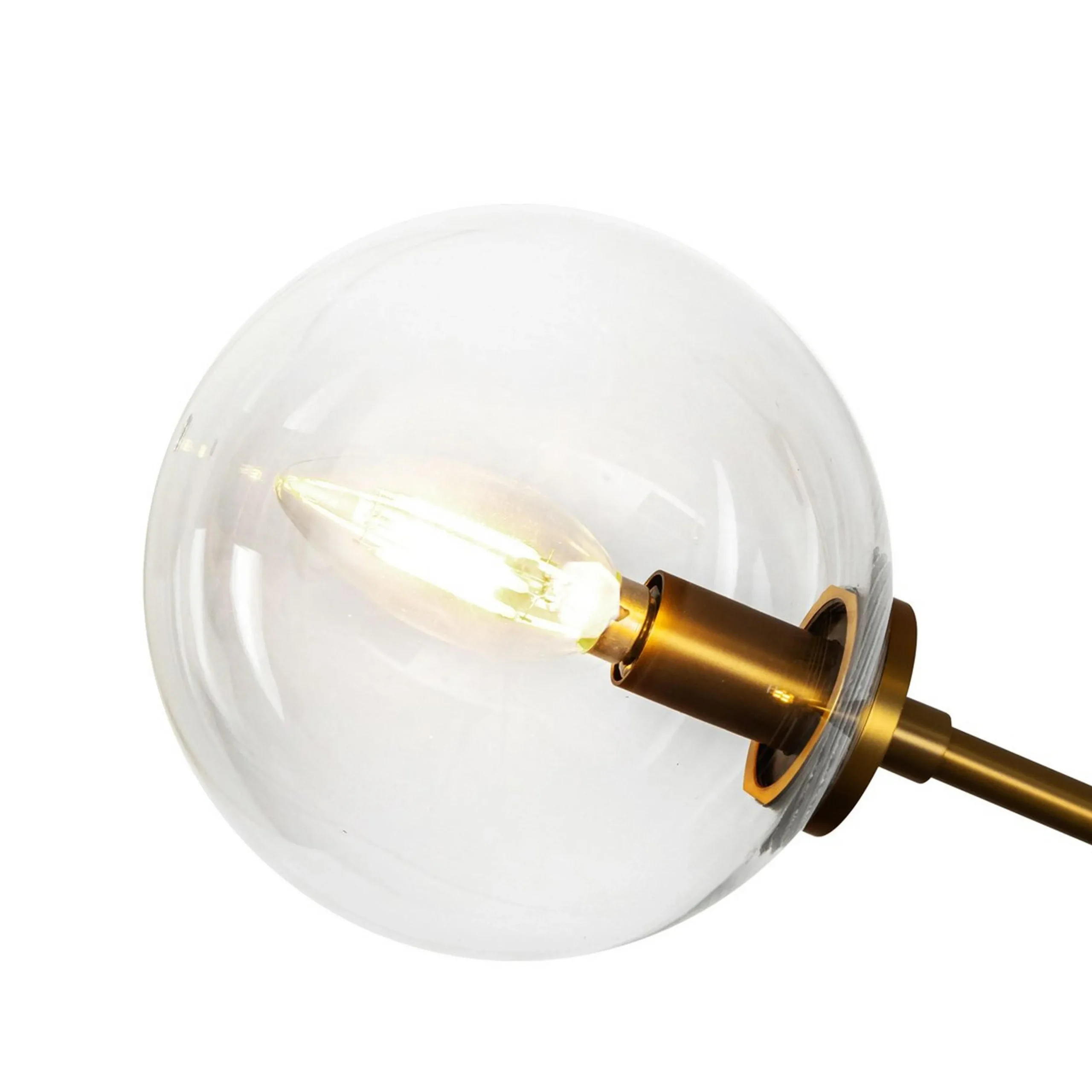 Algonac Spheres Island Chandelier - Clear