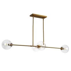 Algonac Spheres Island Chandelier - Clear