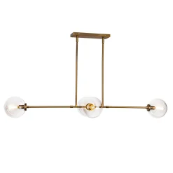 Algonac Spheres Island Chandelier - Clear