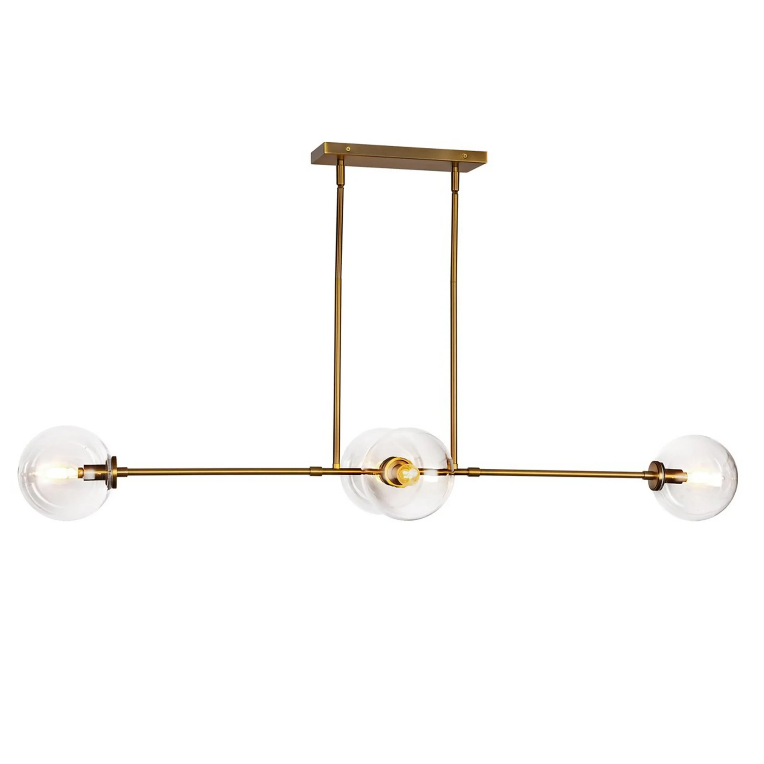 Algonac Spheres Island Chandelier - Clear