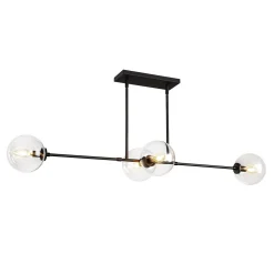 Algonac Spheres Island Chandelier - Clear