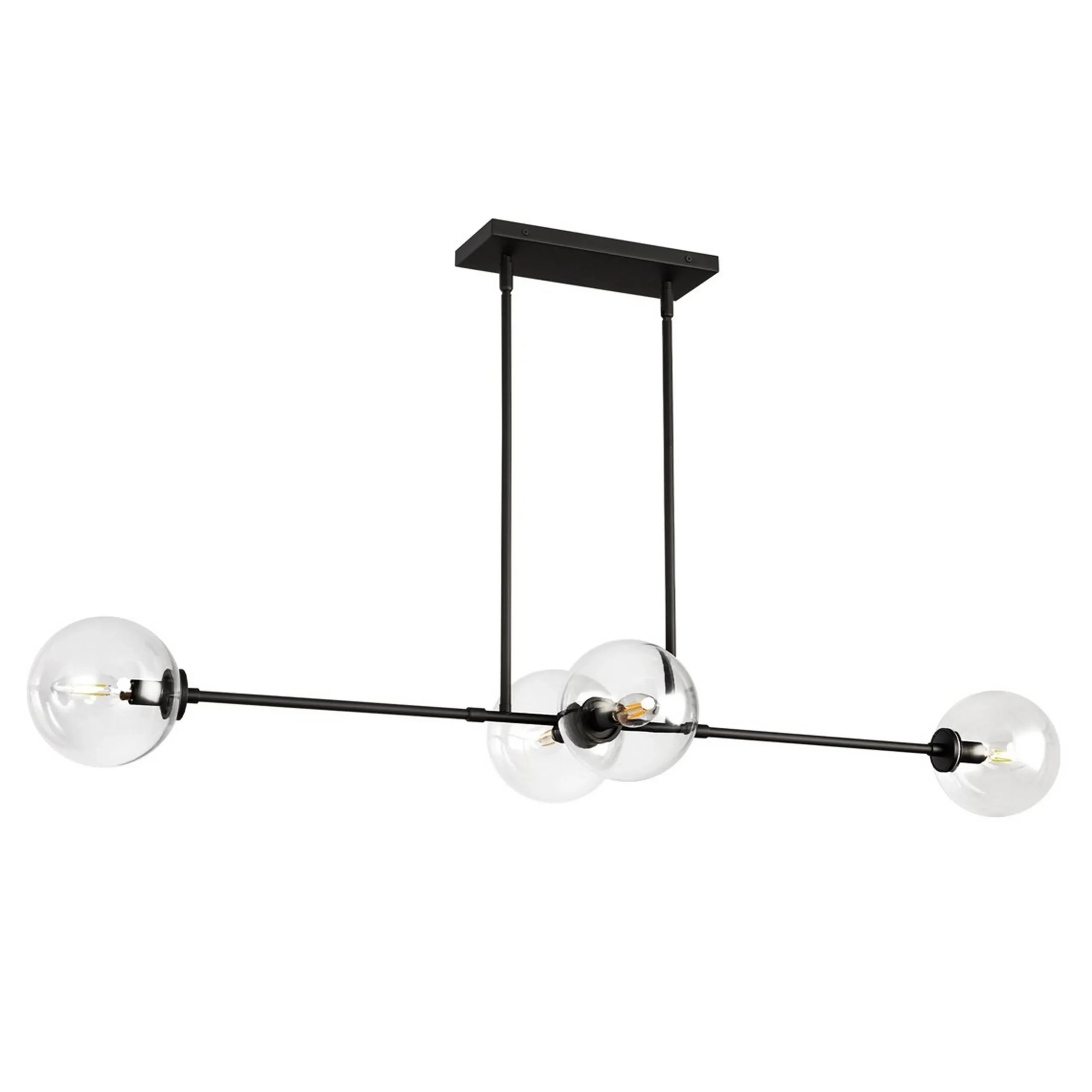 Algonac Spheres Island Chandelier - Clear