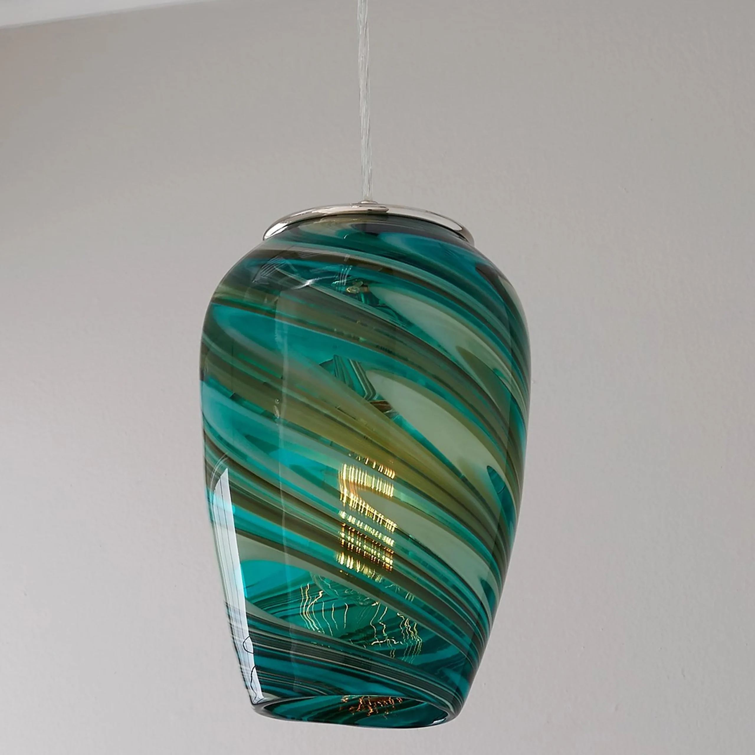 Aqua Teardrop Pendant