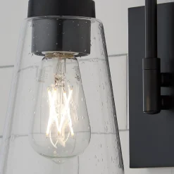 Arched Neck Tapered Glass Wall Light