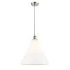 Arthur Cone Pendant - Large - White Glass
