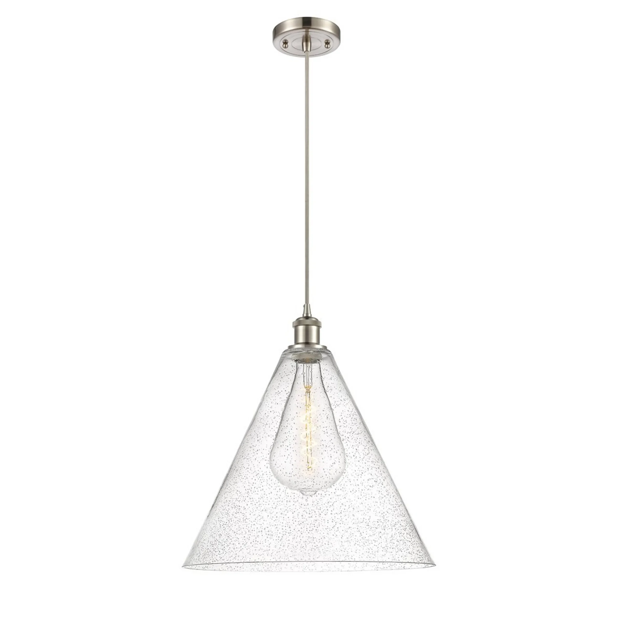 Arthur Cone Pendant - Large - Seedy Glass