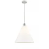 Arthur Cone Pendant - Large - White Glass