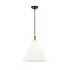 Arthur Cone Pendant - Large - White Glass