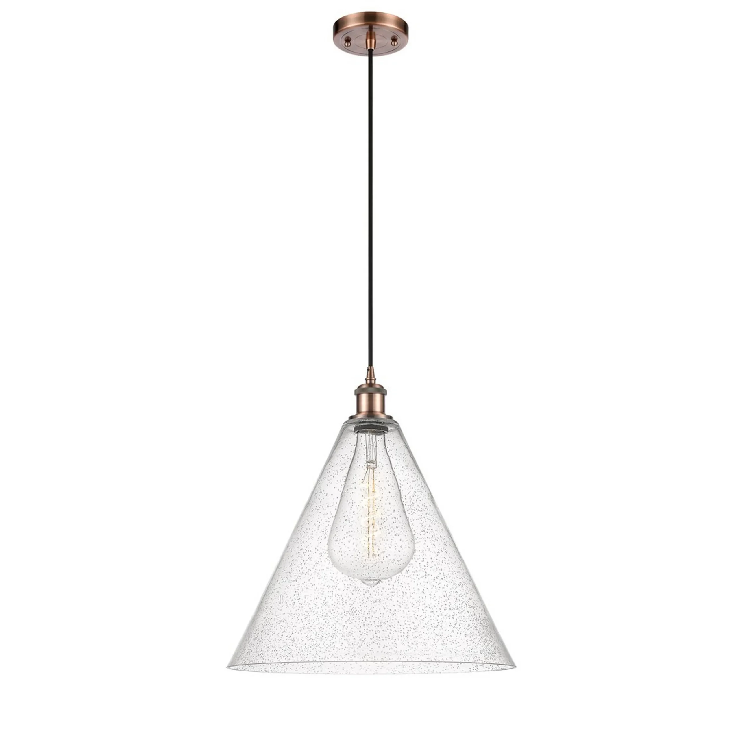Arthur Cone Pendant - Large - Seedy Glass