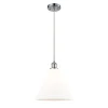 Arthur Cone Pendant - Small - White Glass
