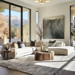 Asterism Stone Semi-Flush Ceiling Light