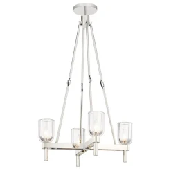 Aurind Cross Chandelier - 4 Light - Crystal