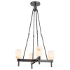 Aurind Cross Chandelier - 4 Light - Alabaster