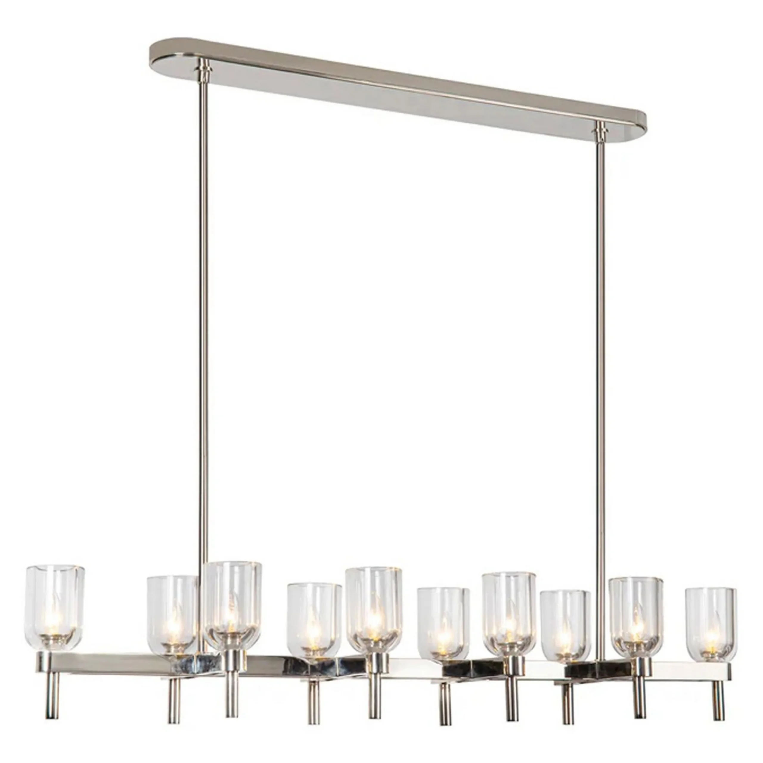 Aurind Linear Island Chandelier - Crystal