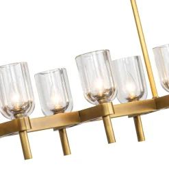 Aurind Linear Island Chandelier - Crystal
