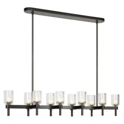 Aurind Linear Island Chandelier - Crystal