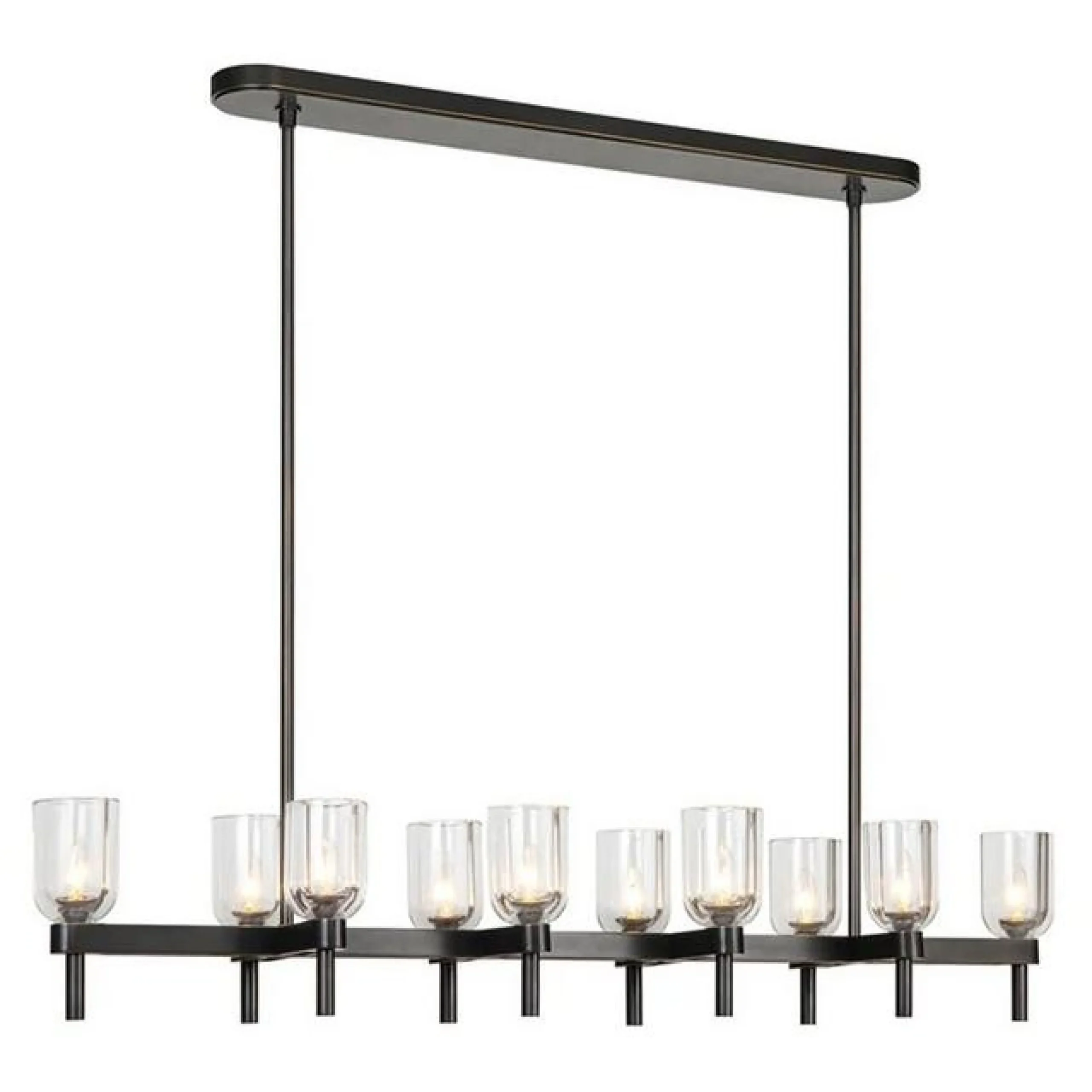 Aurind Linear Island Chandelier - Crystal