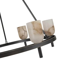 Aurind Ring Chandelier - 6 Light - Alabaster