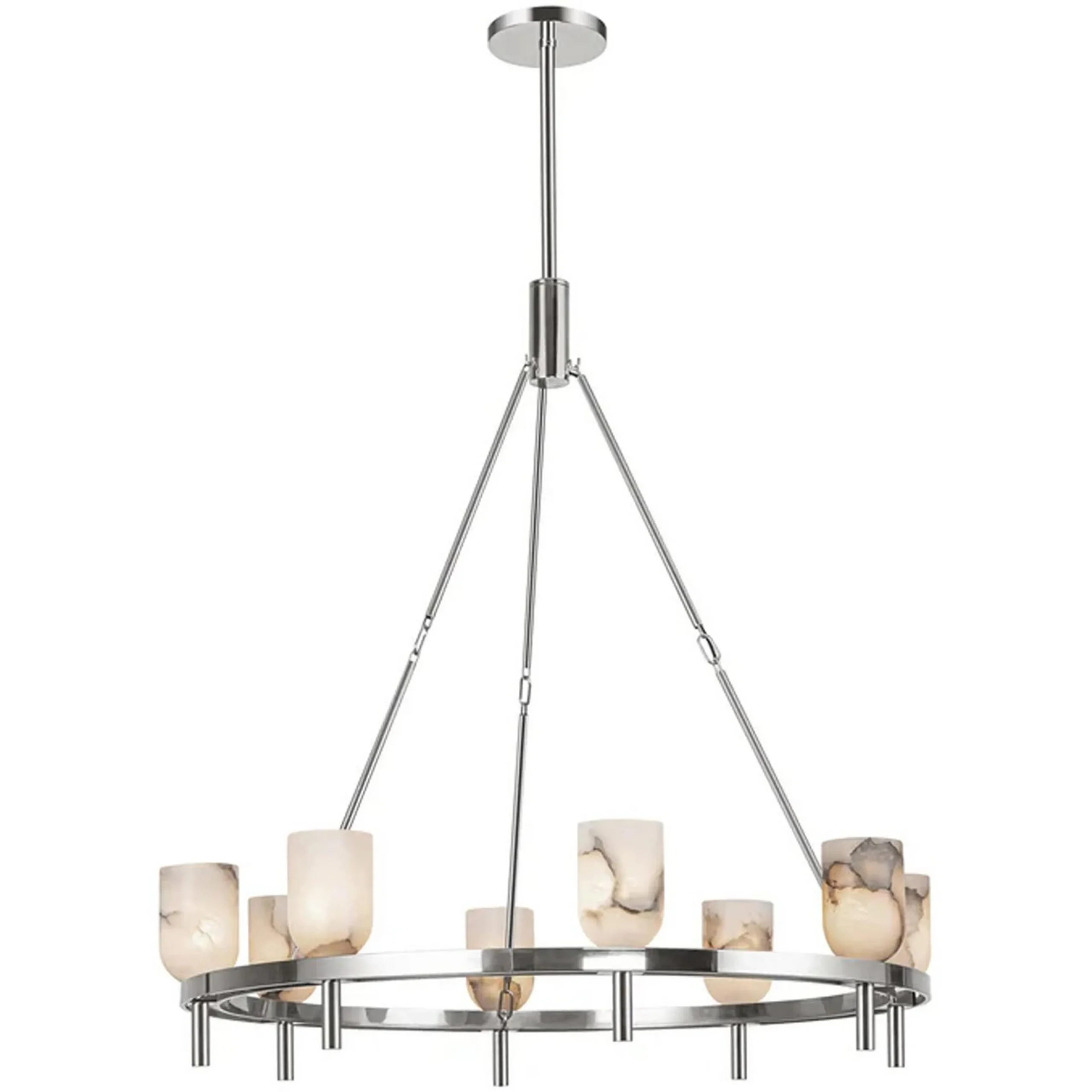 Aurind Ring Chandelier - 8 Light - Alabaster