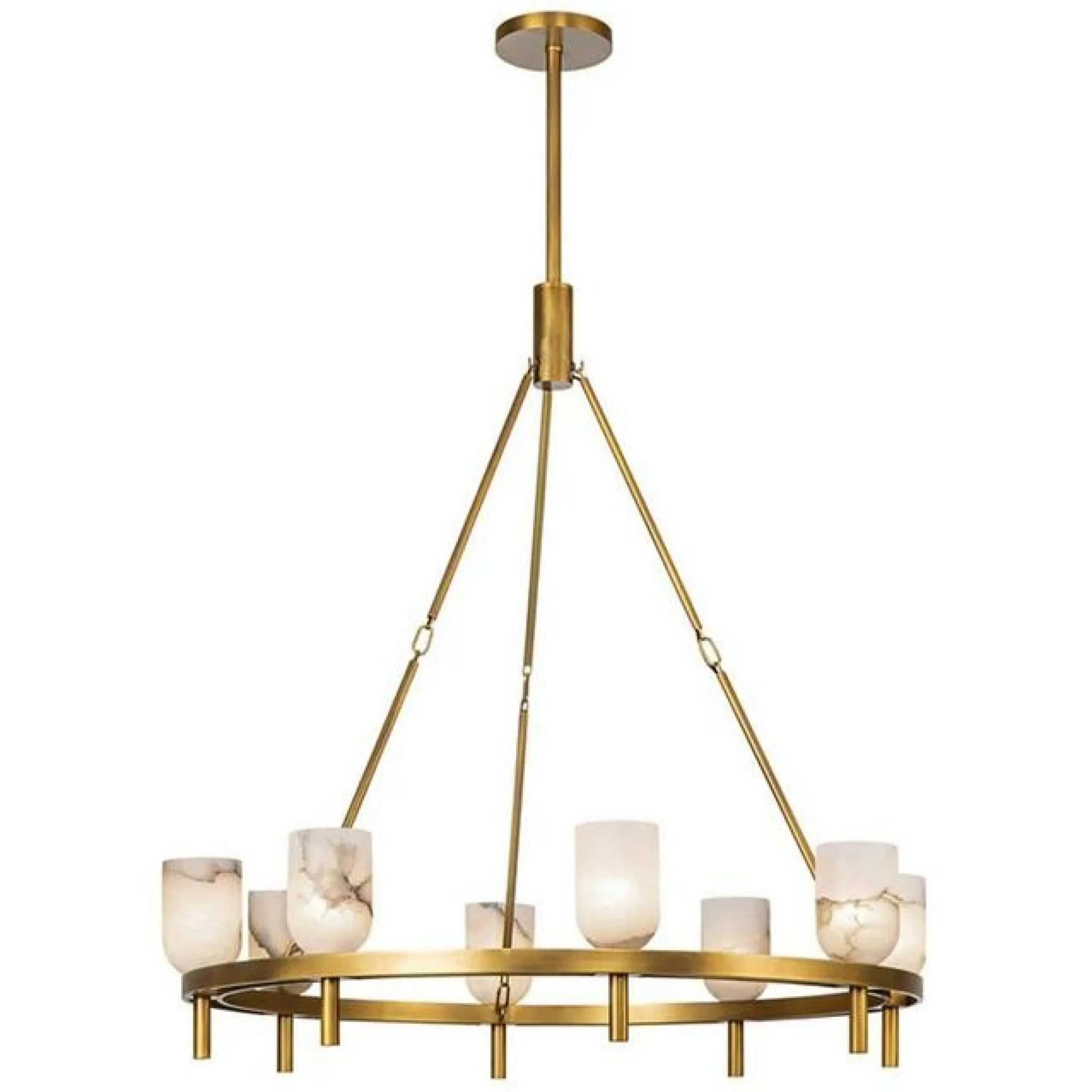 Aurind Ring Chandelier - 8 Light - Alabaster