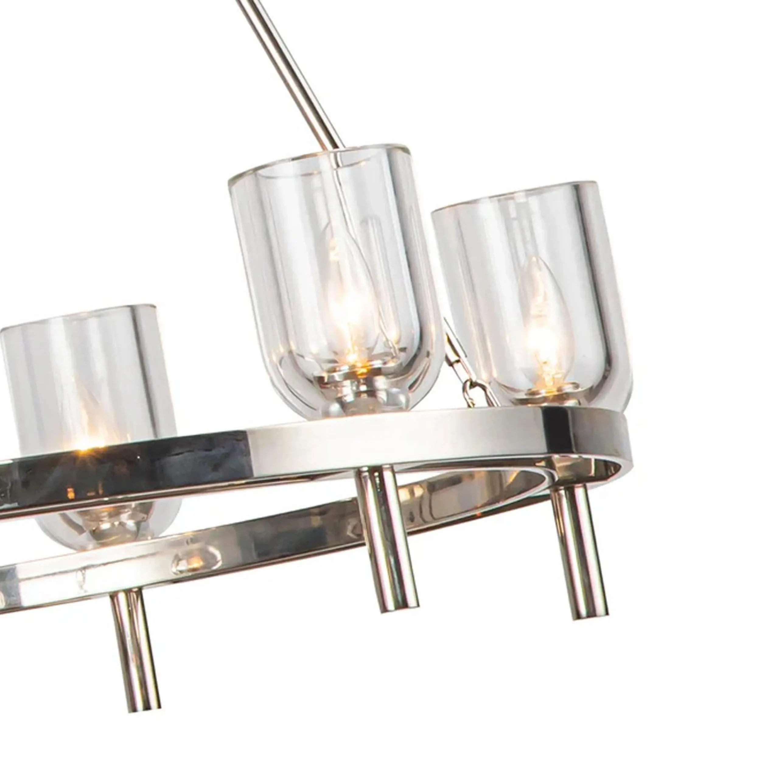 Aurind Ring Chandelier - 6 Light - Crystal