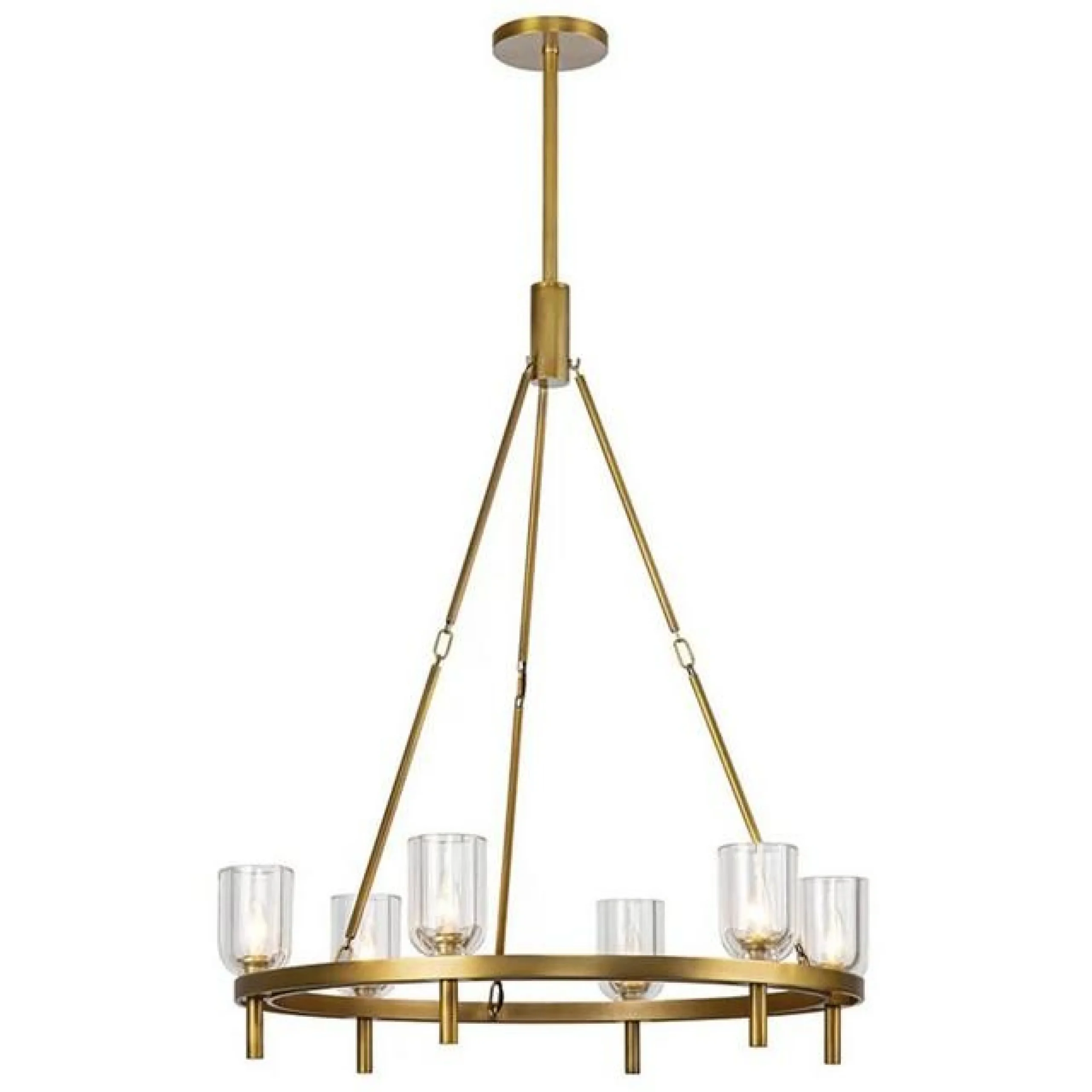 Aurind Ring Chandelier - 6 Light - Crystal