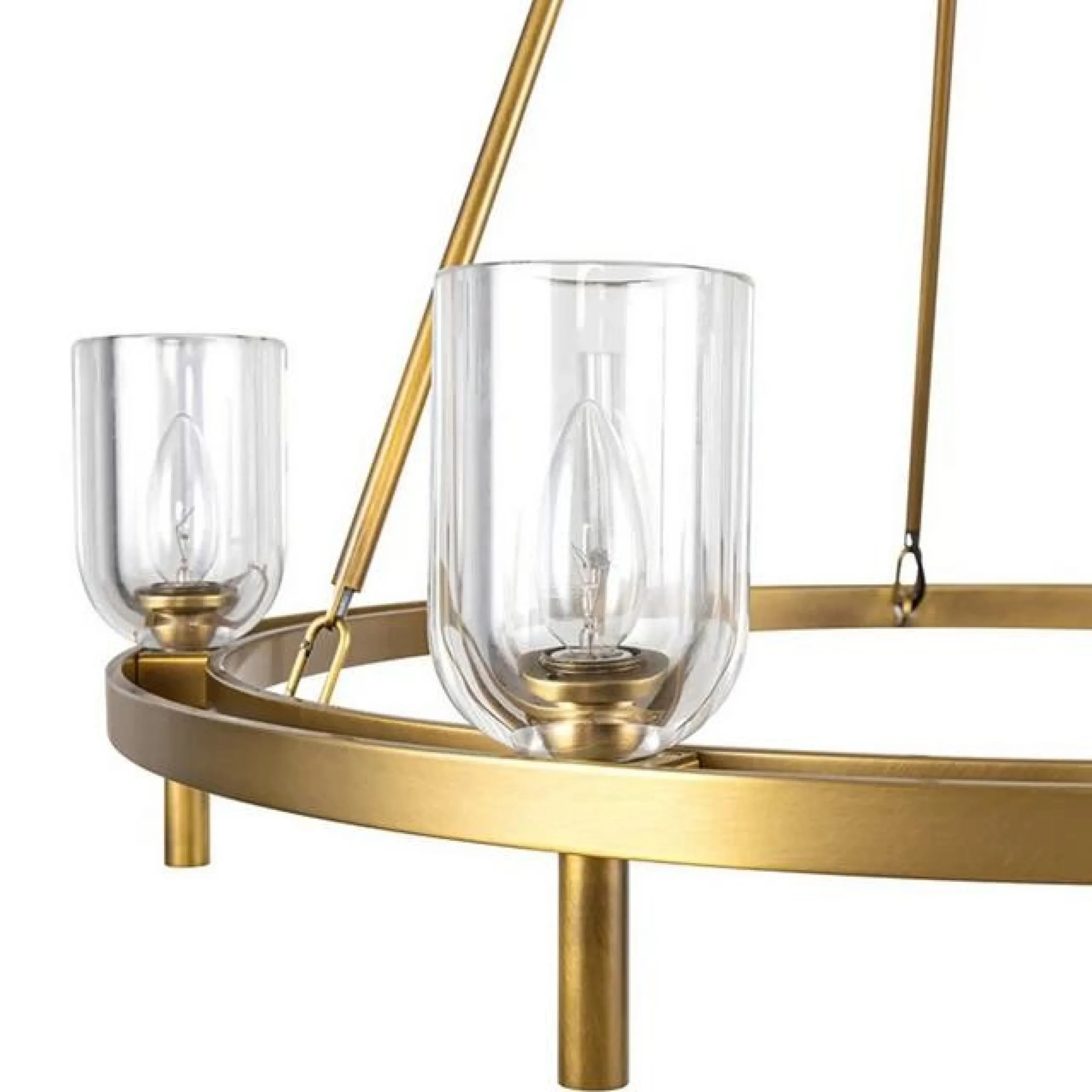 Aurind Ring Chandelier - 6 Light - Crystal