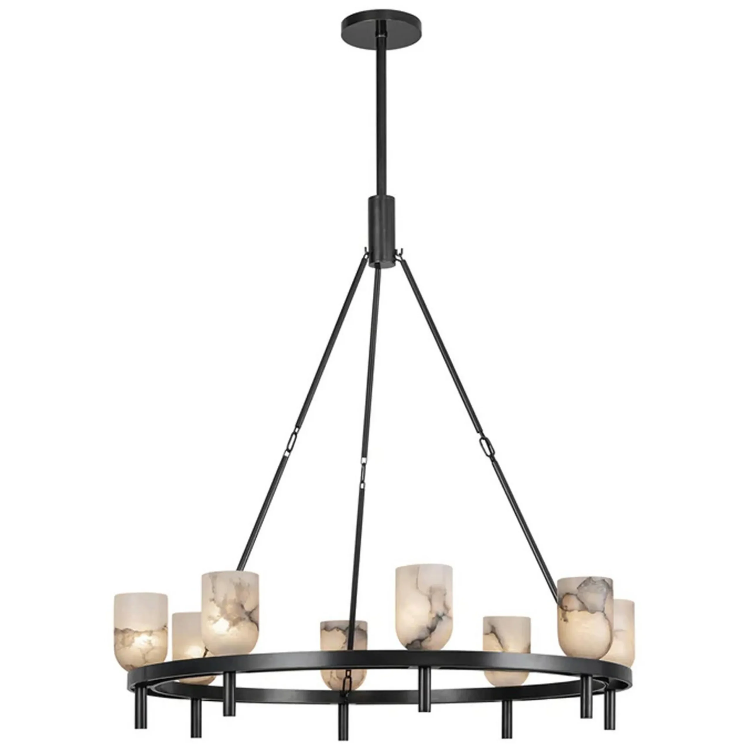 Aurind Ring Chandelier - 8 Light - Alabaster