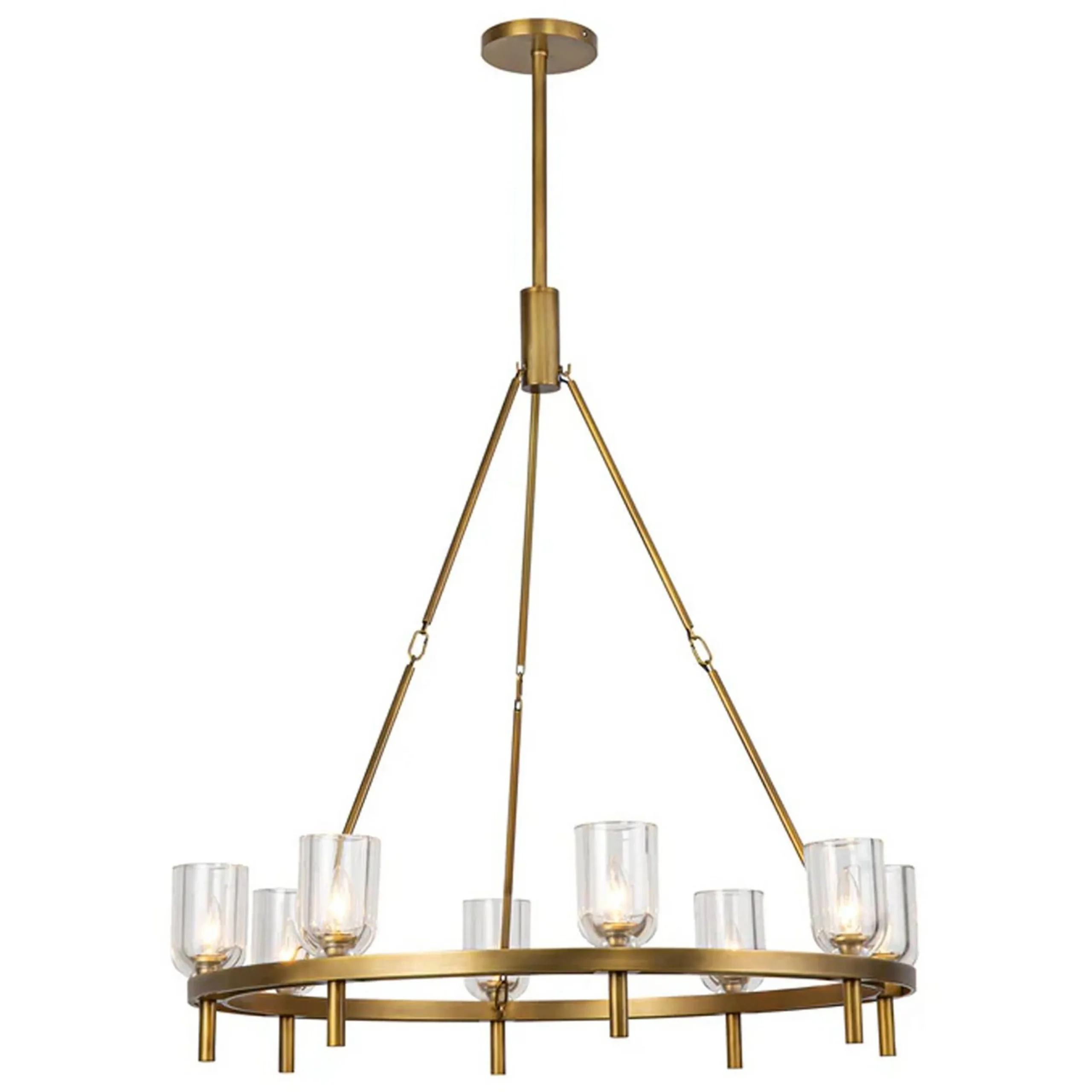 Aurind Ring Chandelier - 8 Light - Crystal