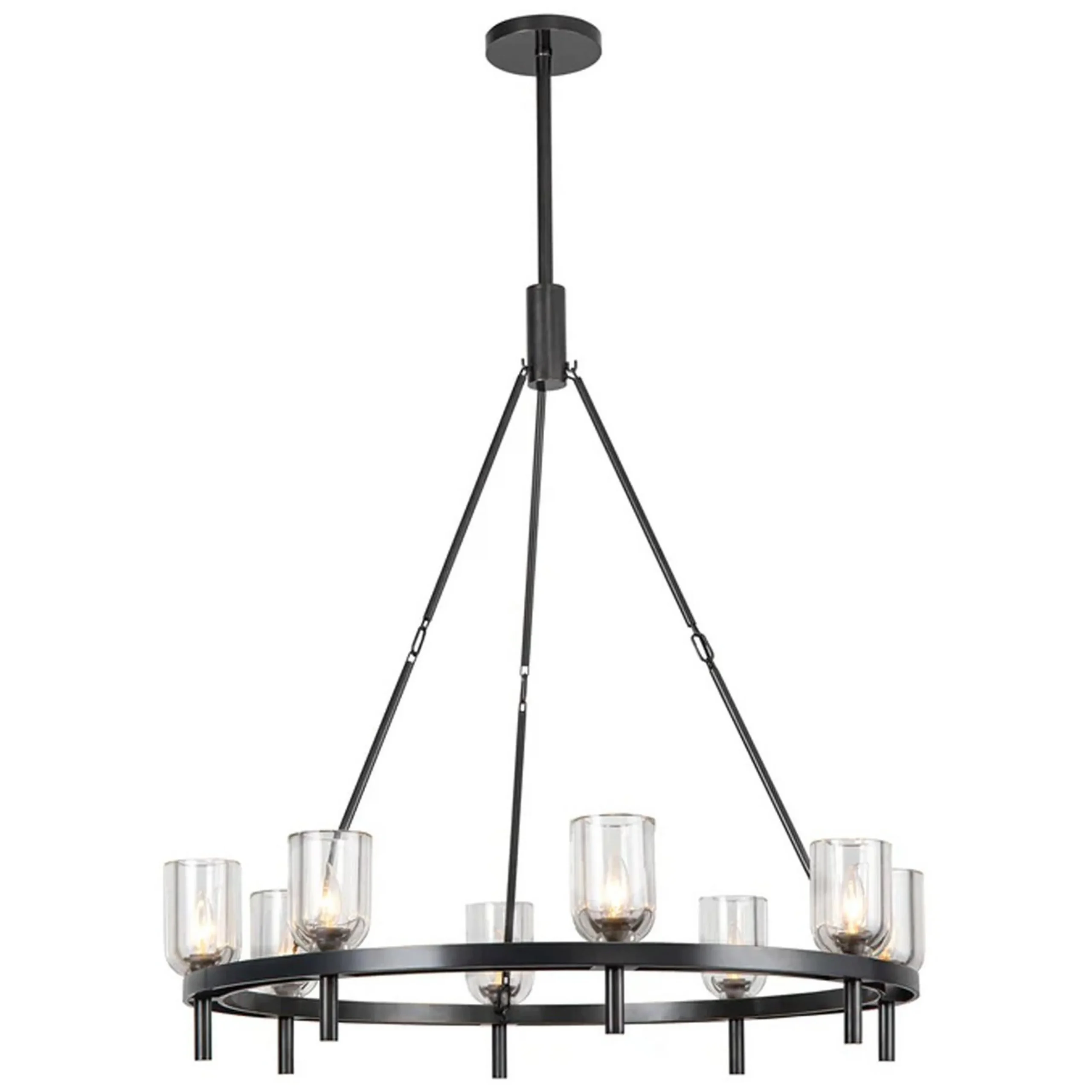Aurind Ring Chandelier - 8 Light - Crystal