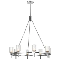 Aurind Ring Chandelier - 8 Light - Crystal