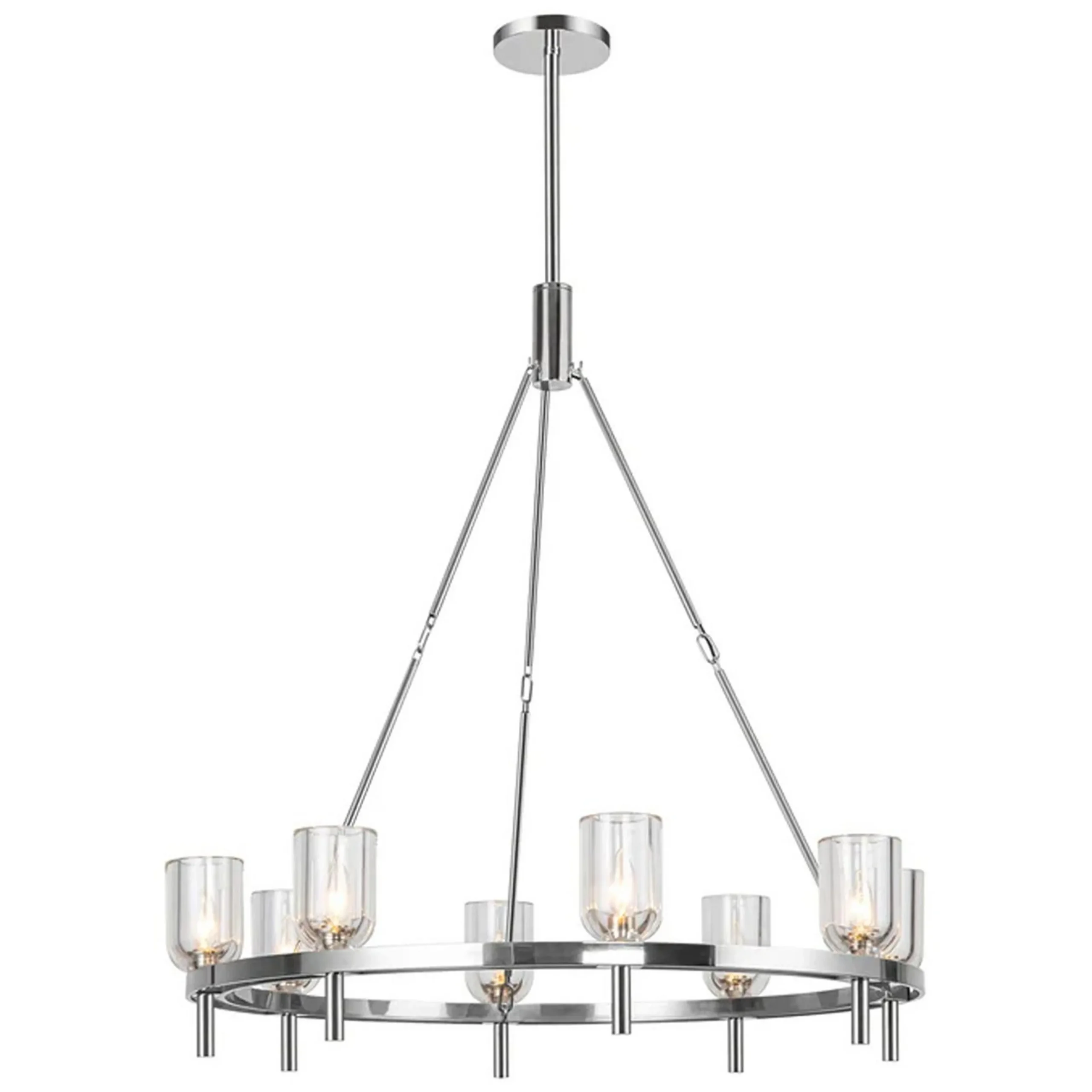 Aurind Ring Chandelier - 8 Light - Crystal