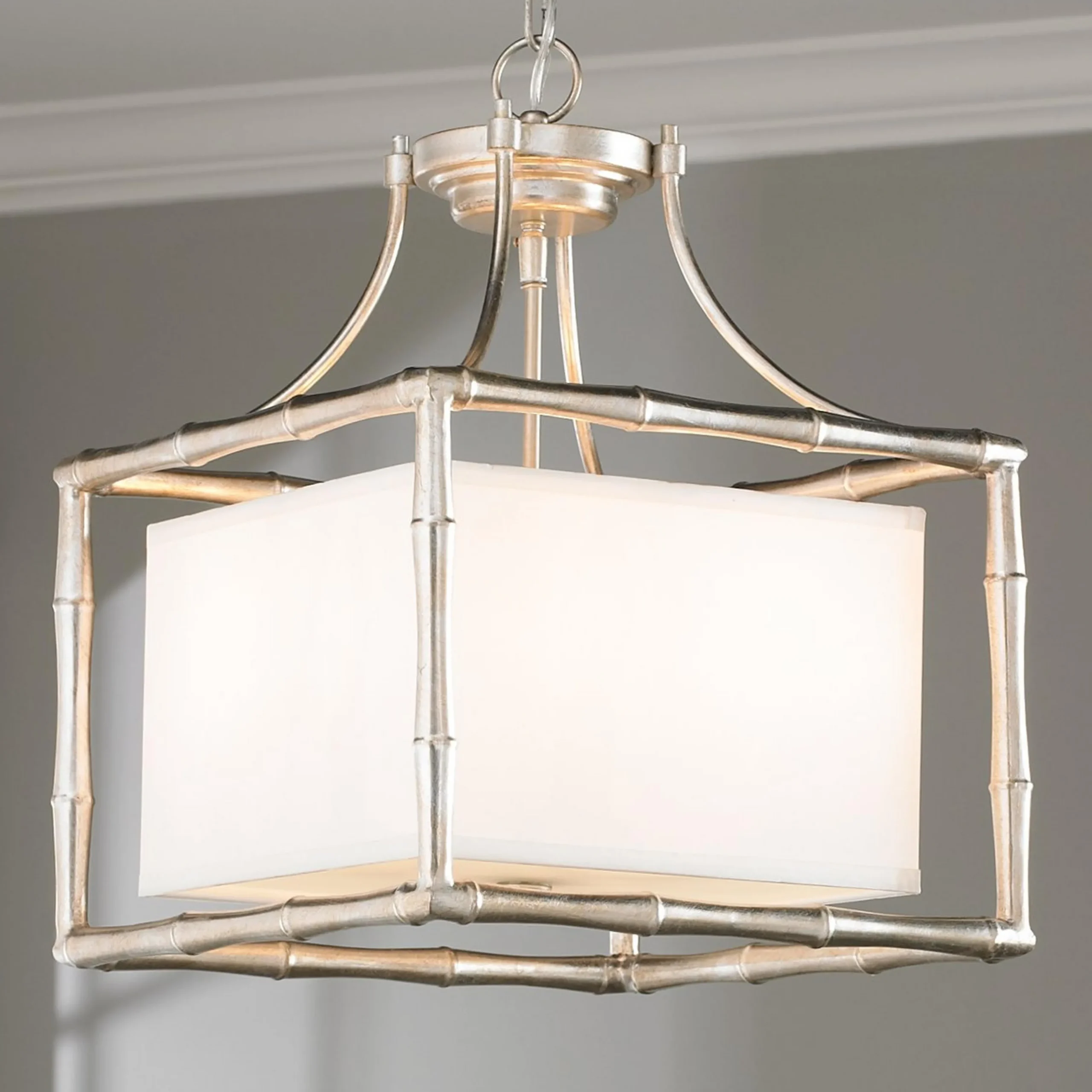 Bamboo Square Shade Pendant