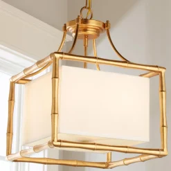 Bamboo Square Shade Pendant