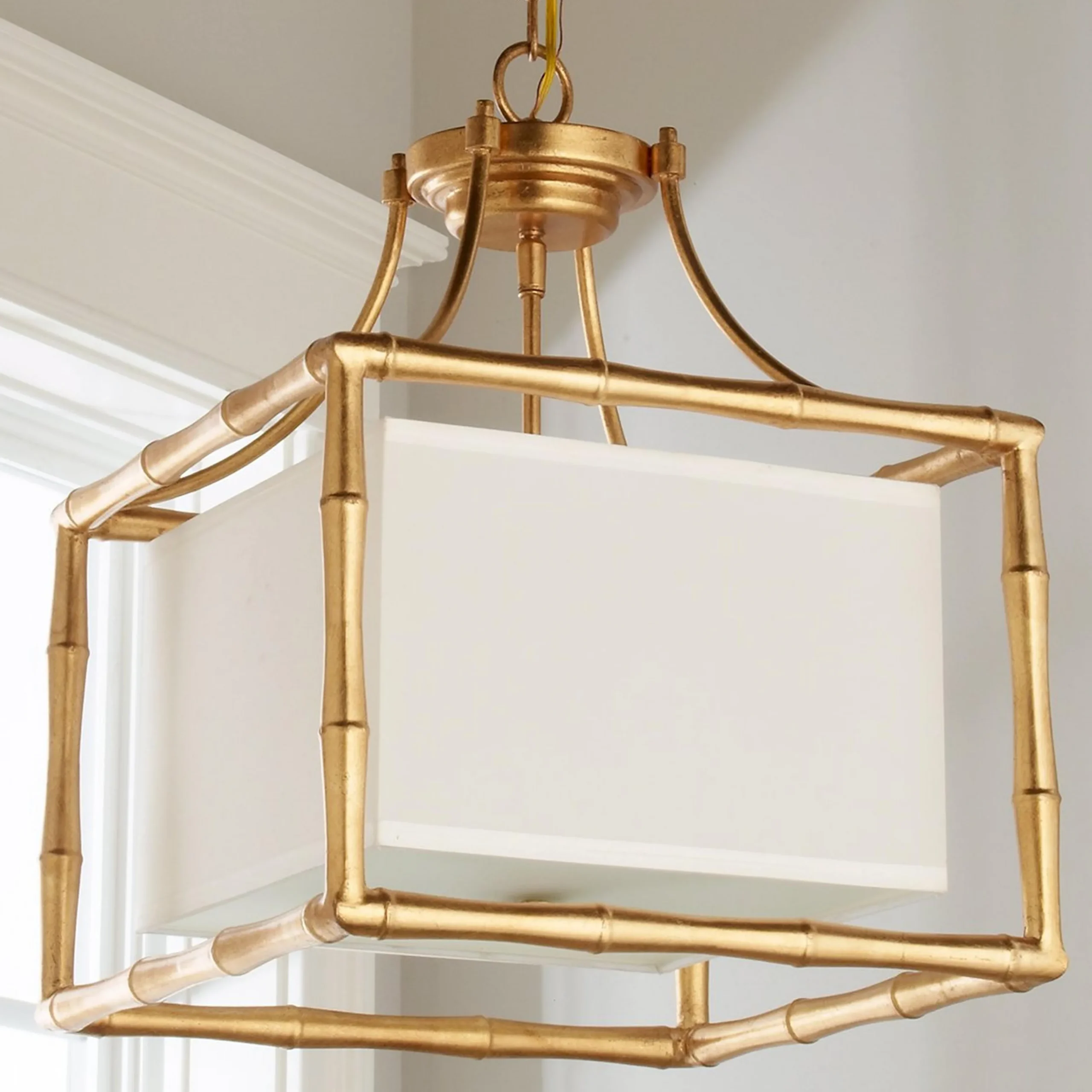Bamboo Square Shade Pendant